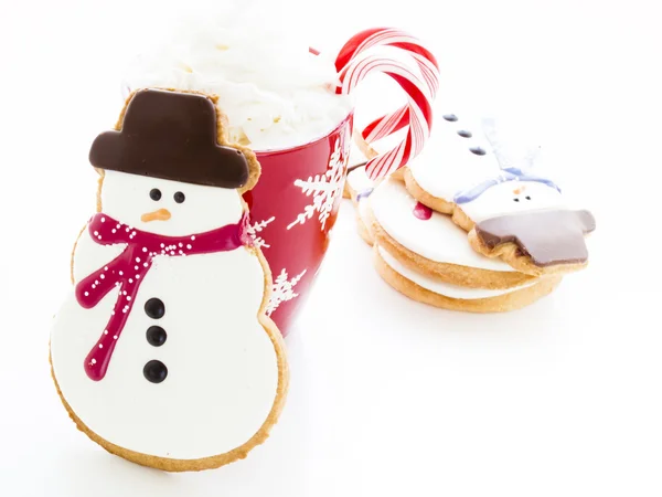 Snowman cookie — Stock Photo, Image