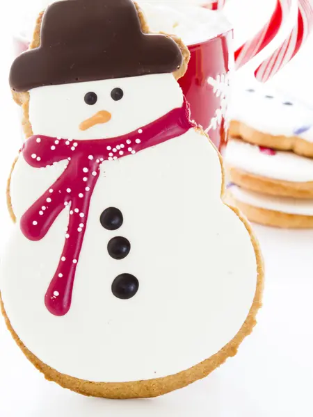 Snowman cookie — Stock Photo, Image