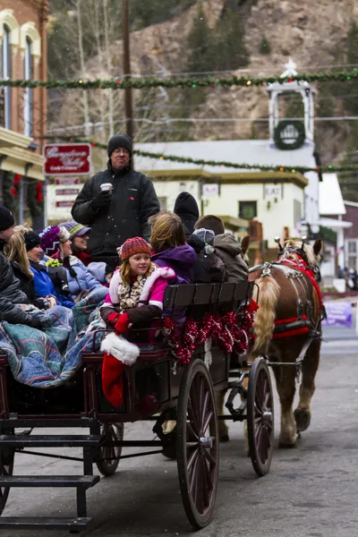 Horse-drawn wagon ride — Stock Photo, Image