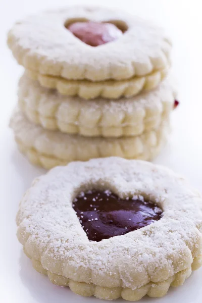 Linzer Torte Cookies — Stock Photo, Image