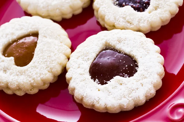 Linzer torte soubory cookie — Stock fotografie