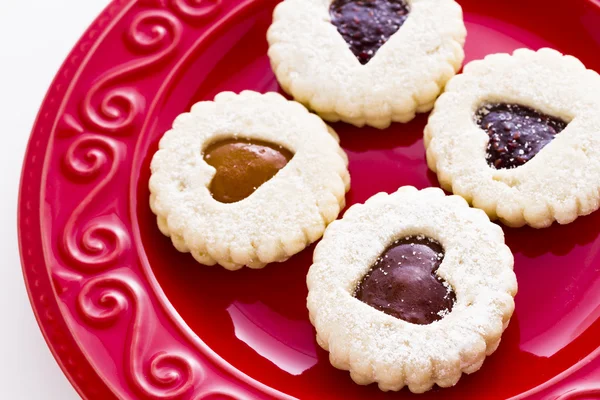 Linzer torte soubory cookie — Stock fotografie