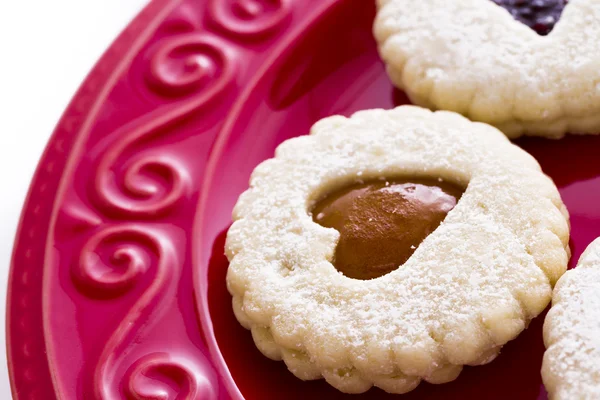 Linzer Torte Cookies — Stock Photo, Image