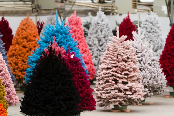 Flocked Christmas Tree — Stock Photo, Image