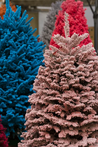Flocked Christmas Tree — Stock Photo, Image