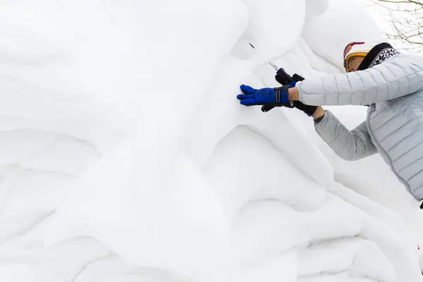 Escultura de neve — Fotografia de Stock