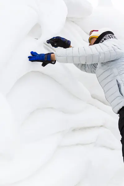 Sneeuw beeldhouwkunst — Stockfoto