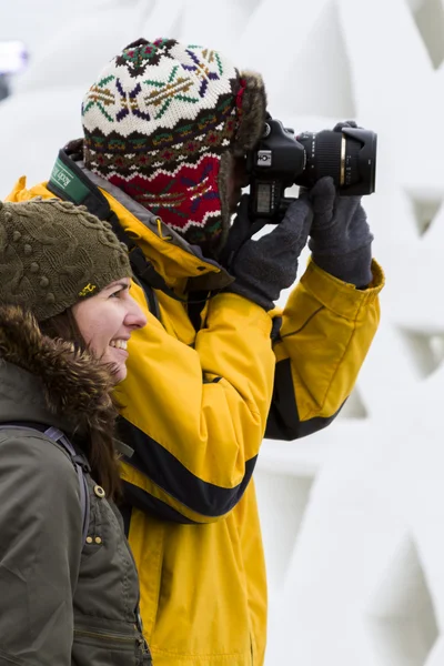 Scultura neve — Foto Stock