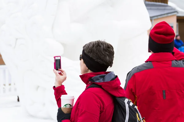 Scultura neve — Foto Stock