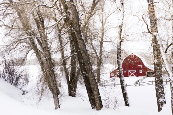 Red barn — Stock Photo, Image