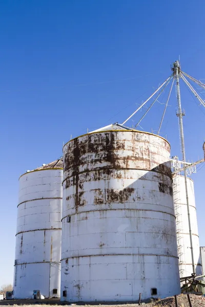 Feed silos Royalty Free Stock Photos