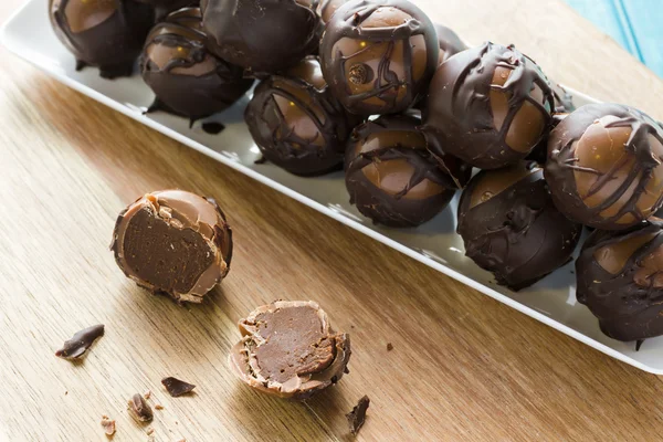 Chocolade truffels — Stockfoto