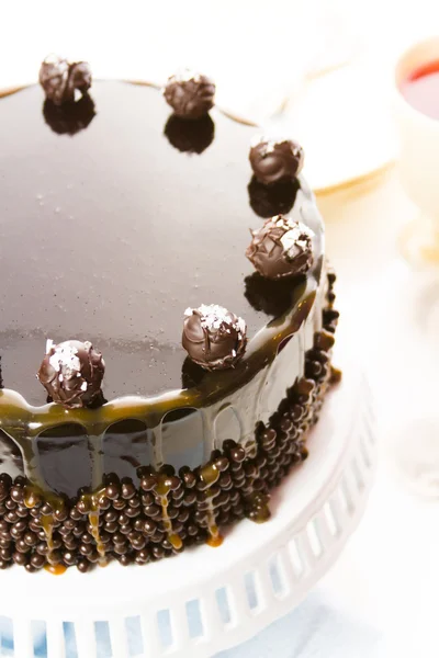Torta de trufa de caramelo salgado — Fotografia de Stock