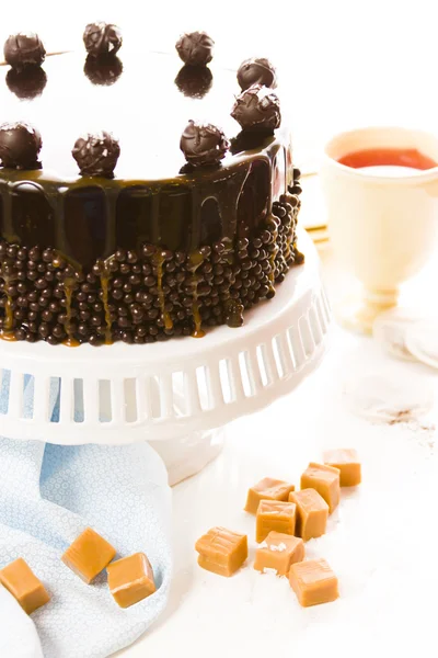 Salted Caramel Truffle Torte — Stock Photo, Image