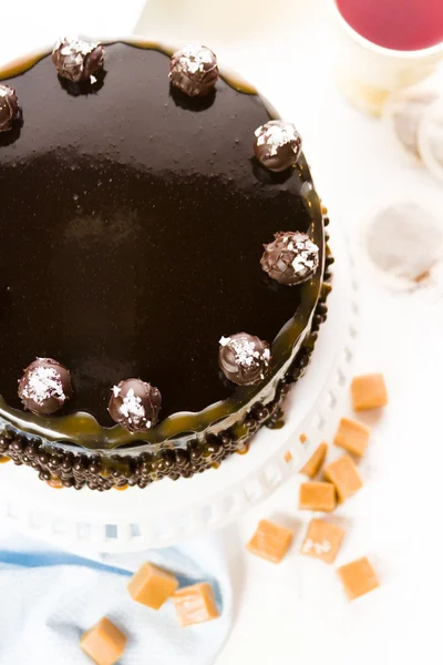 Salted Caramel Truffle Torte — Stock Photo, Image