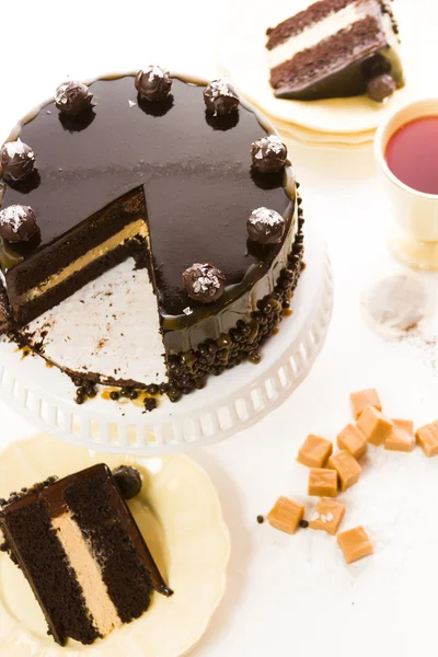 Torta de trufa de caramelo salgado — Fotografia de Stock