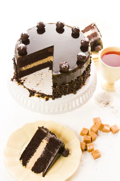 Salted Caramel Truffle Torte — Stock Photo, Image