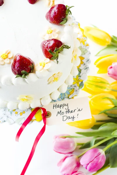 Torta de limão de morango de chocolate — Fotografia de Stock