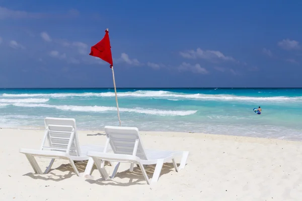 Strand van de Caribische zee — Stockfoto