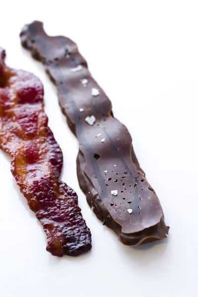 Bacon coberto de chocolate — Fotografia de Stock