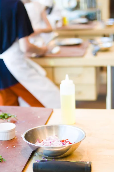 Pasta med kyckling — Stockfoto