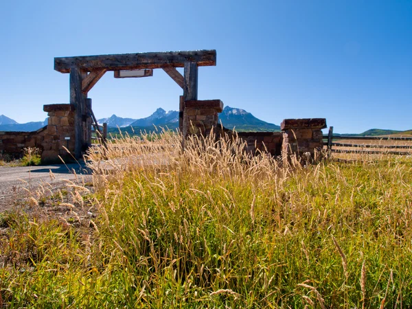 Ranch-Eingang — Stockfoto