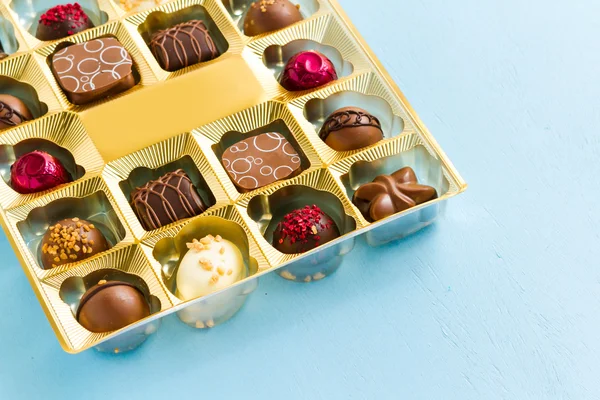 Doos chocolade — Stockfoto