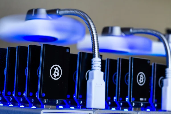 Bitcoin-Mining — Stockfoto