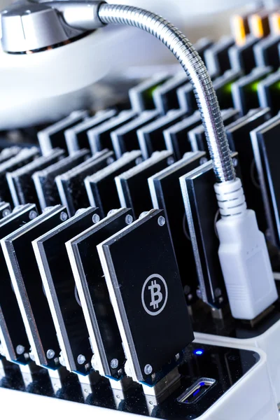 Bitcoin mining — стоковое фото