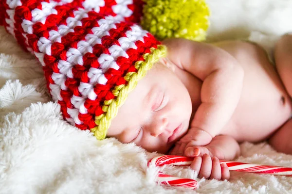 Newborn Christmas baby — Stock Photo, Image