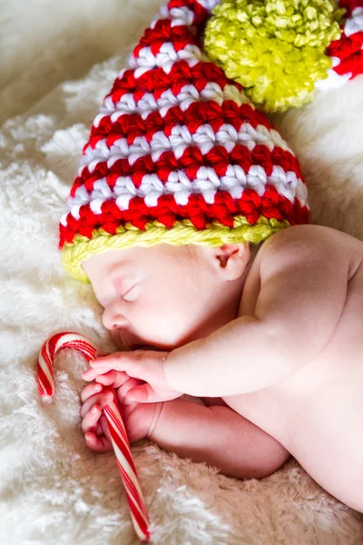 Newborn Christmas baby — Stock Photo, Image