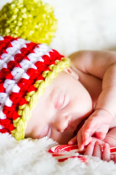 Newborn Christmas baby — Stock Photo, Image