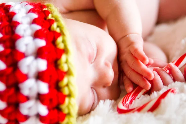 Newborn Christmas baby — Stock Photo, Image