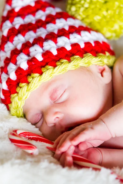 Newborn Christmas baby — Stock Photo, Image