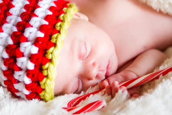 Newborn Christmas baby — Stock Photo, Image