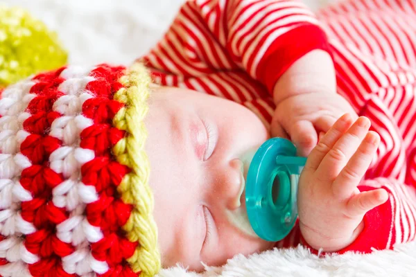 Newborn Christmas baby — Stock Photo, Image