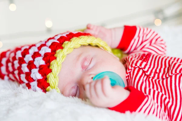 Newborn Christmas baby — Stock Photo, Image