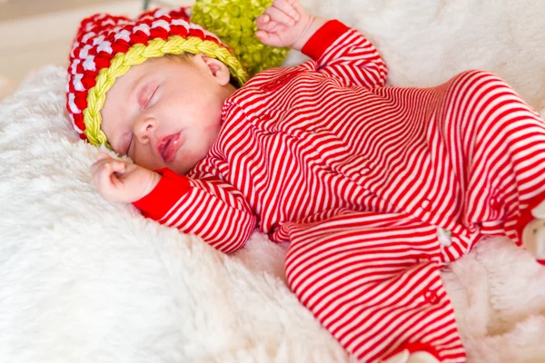 Newborn Christmas baby — Stock Photo, Image