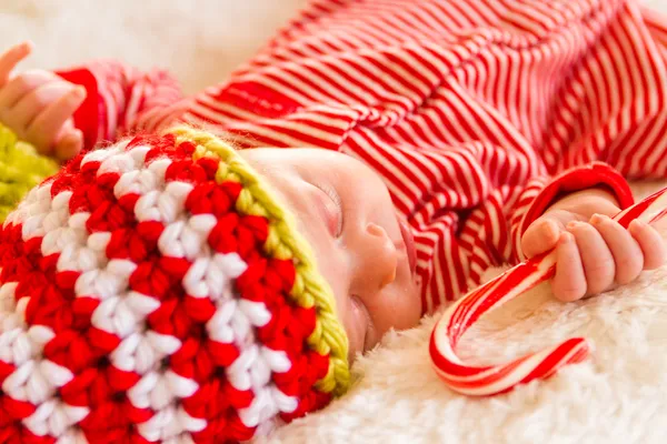 Newborn Christmas baby — Stock Photo, Image