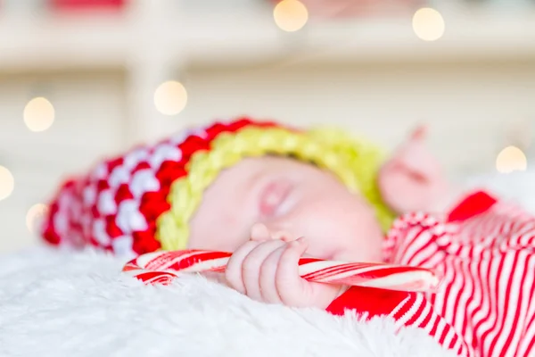 Newborn Christmas baby — Stock Photo, Image