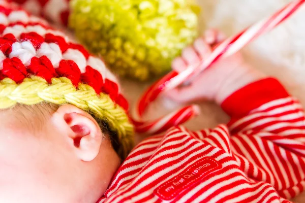 Newborn Christmas baby — Stock Photo, Image