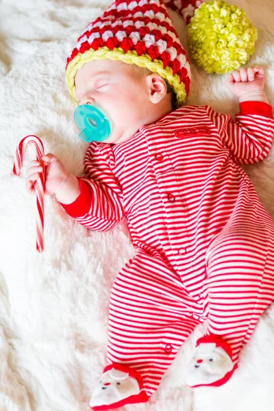 Newborn Christmas baby — Stock Photo, Image