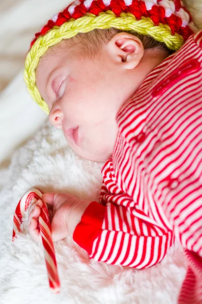 Newborn Christmas baby — Stock Photo, Image