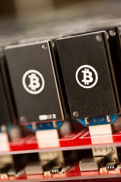 Bitcoin-Mining — Stockfoto