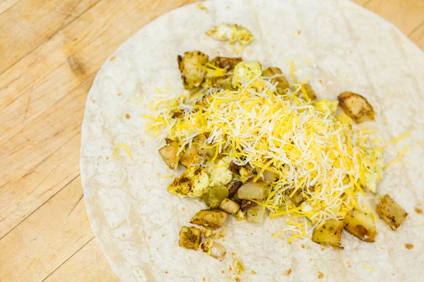 Burrito de pequeno-almoço — Fotografia de Stock