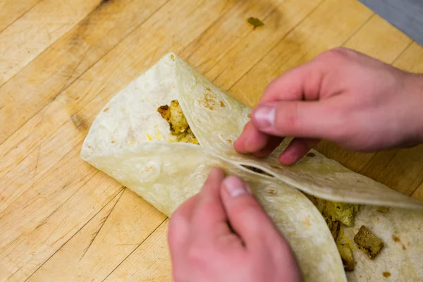 Burrito de pequeno-almoço — Fotografia de Stock