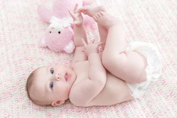 Infant baby girl — Stock Photo, Image