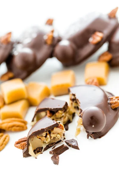 Caramel Pecan Turtles — Stock Photo, Image