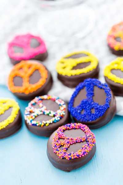 Chocolade overdekte oreos — Stockfoto