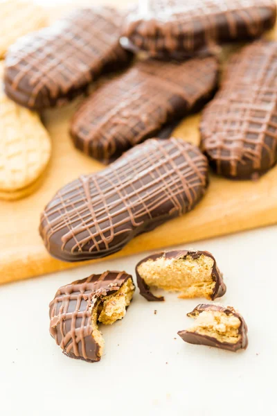 Chocolade overdekte nutter butters — Stockfoto